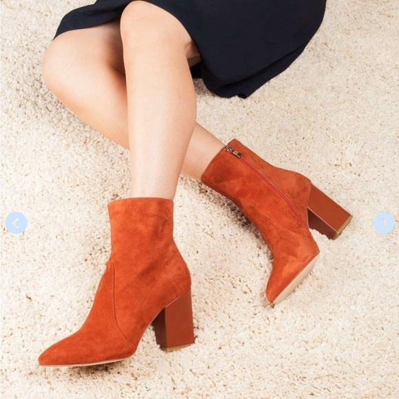 JEFFREY CAMPBELL PRIANA Bootie In Rust Suede Sz 6M - Picture 11 of 11